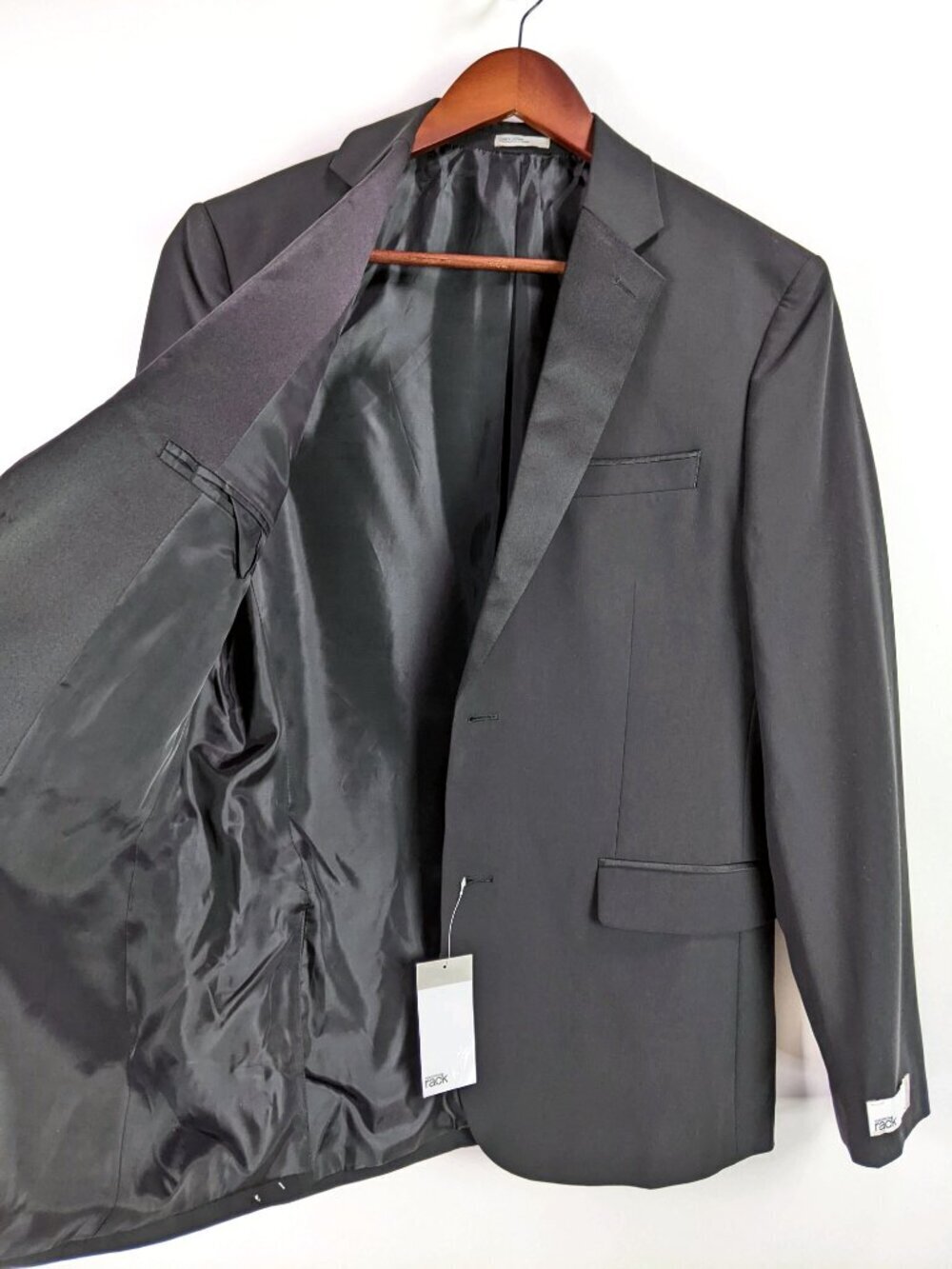 Nordstrom Rack Mens Suit Blazer Jacket with Cummerbund Size 40R in Black - Picture 4 of 11